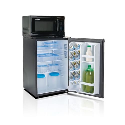 Danby One Plug Refrigerator and Microwave Combo 2.6 Cu Ft Manual Defrost 700 Watts Black